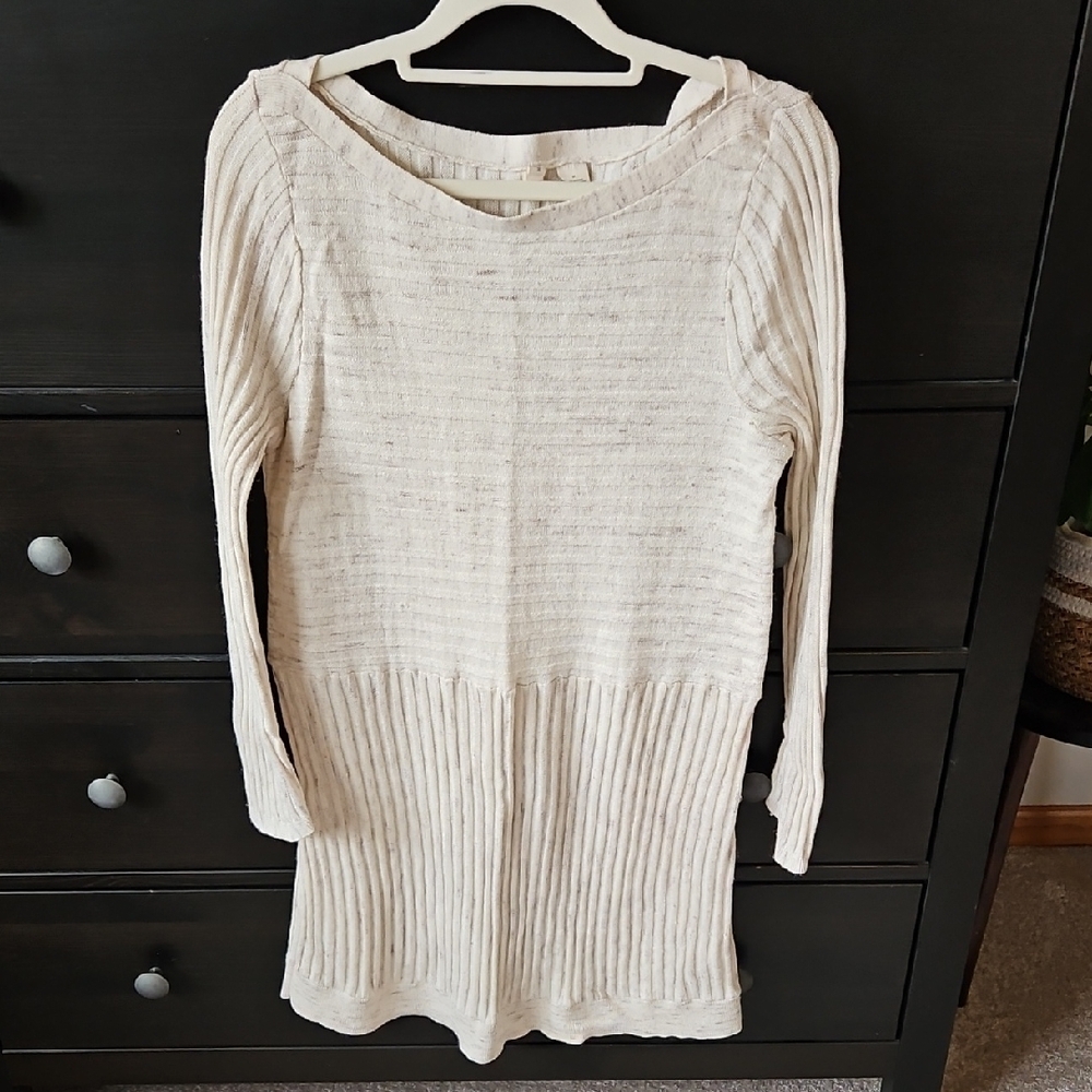 Moth Cream Knit Sweater Dress